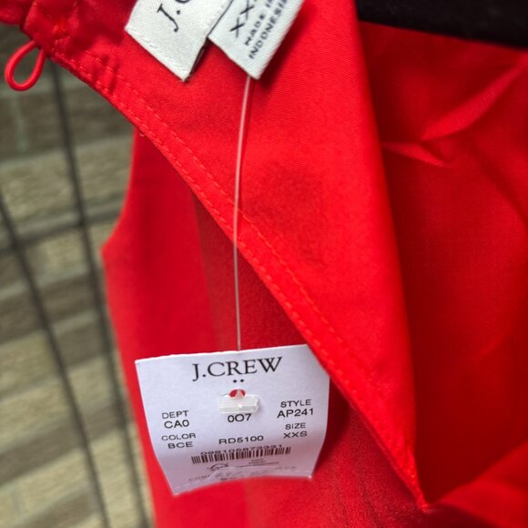 J.Crew Factory Ruffleneck satin crepe top, NWT XXS - Picture 2 of 2